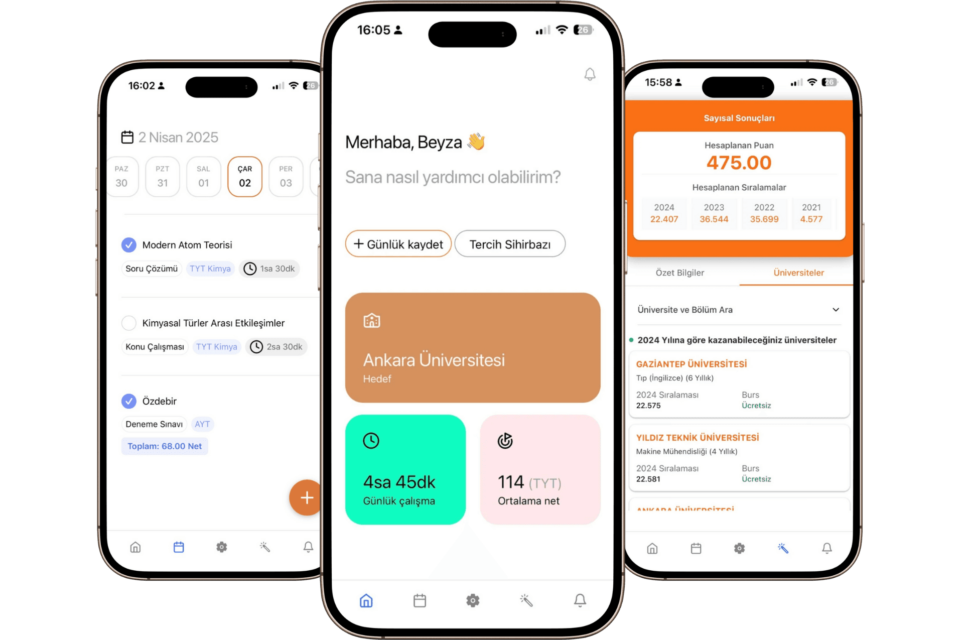 Kant Akademi mobil uygulama ekranları