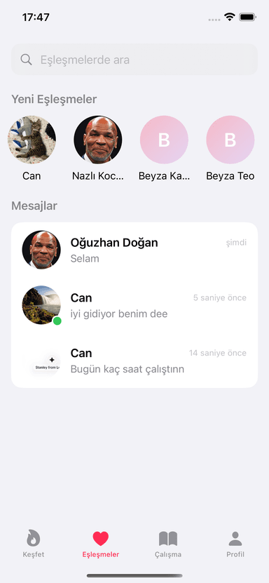 Mesajlaş ve Çalış